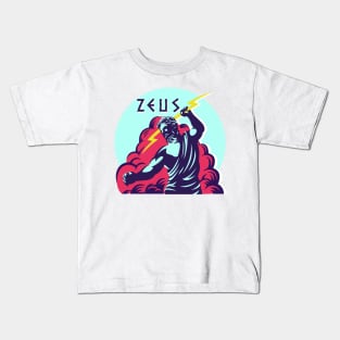 Zeus God of Thunder - Mythology Kids T-Shirt